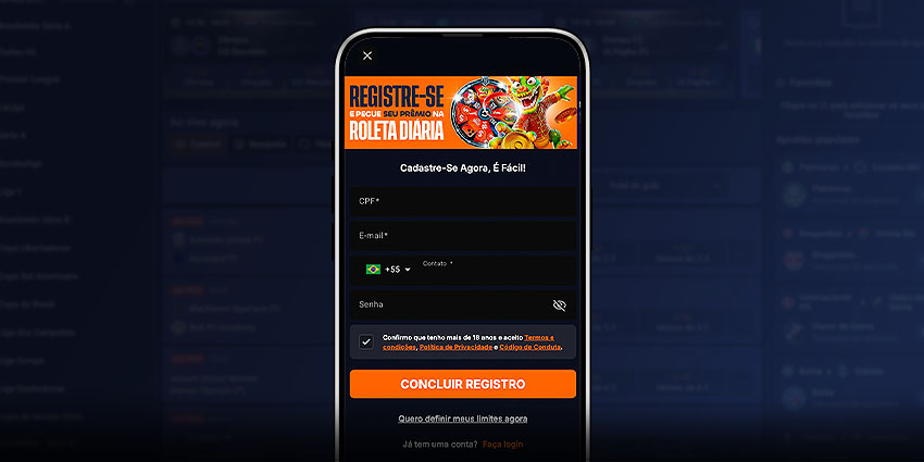 Screenshot do Passo 1: Acesse o site e inicie o cadastro